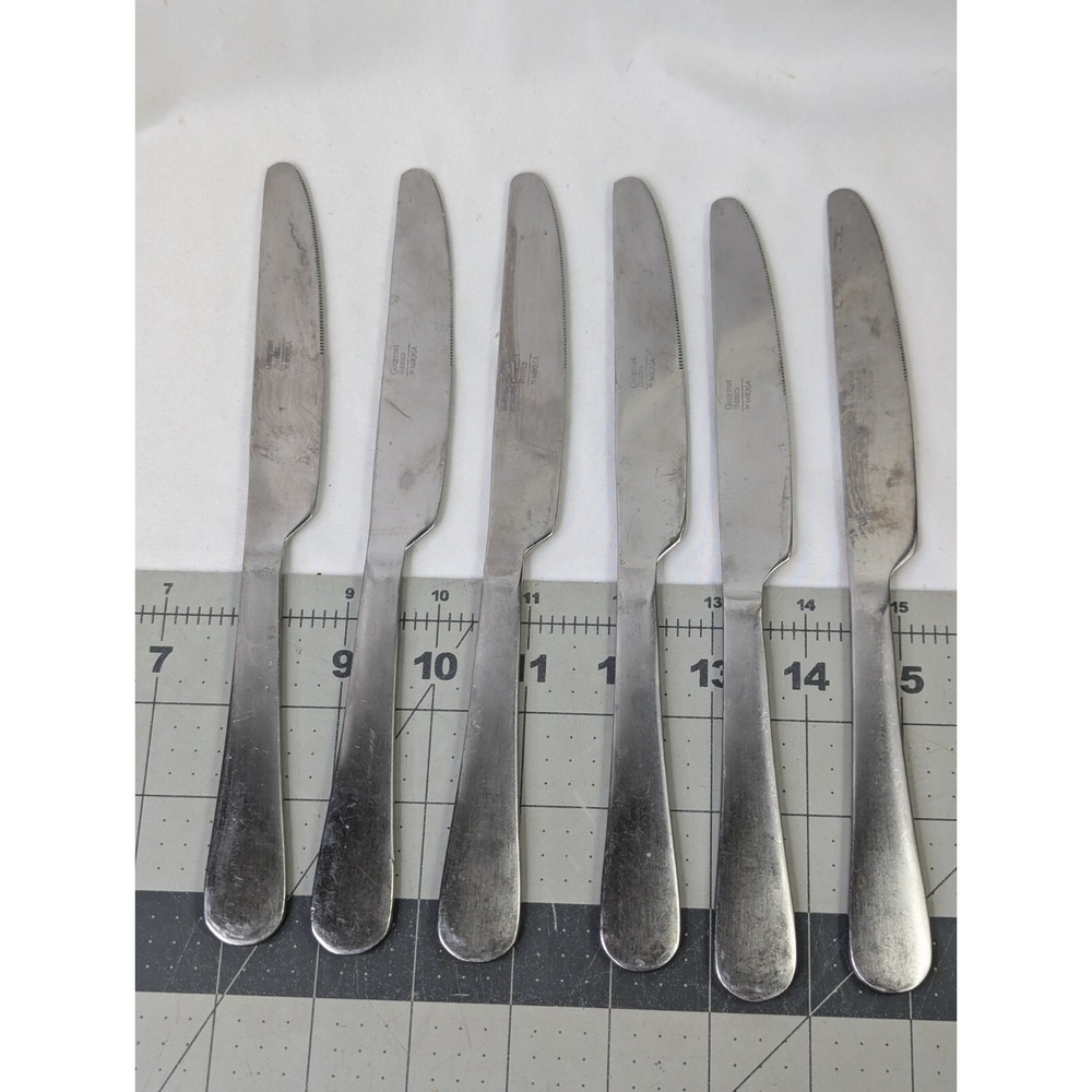 Mikasa‎ Gourmet Basics Satin Butter Knives Lot of 6 Knife